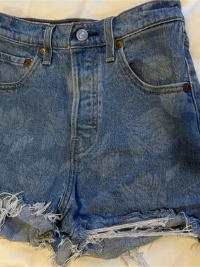 Classic High-Rise Blue Denim Jean Shorts